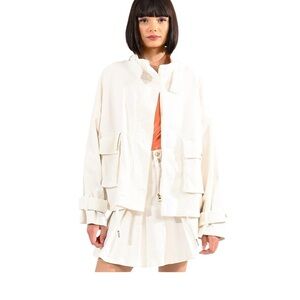 Excuse Vintage Oversized Cotton Cropped Women's Jacket Plus Size Dead Stock Nwot